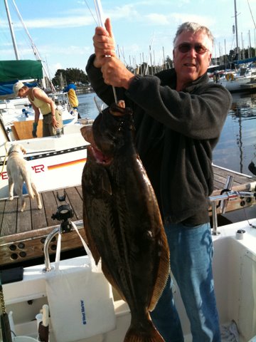 38 pound California Halibut 2009 ..off Golden Gate
