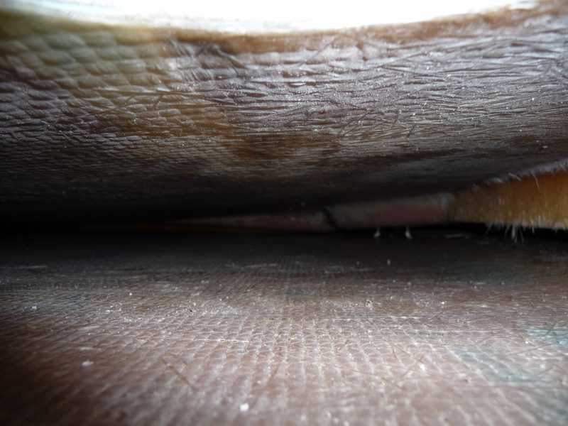 4. Looking directly back to transom. 1 1/2" x 1 1/2" cedar stiff arm or beam on right hand side of picture. Beam glassed on both sides, but not on bottom. 1/2" air space under beam.