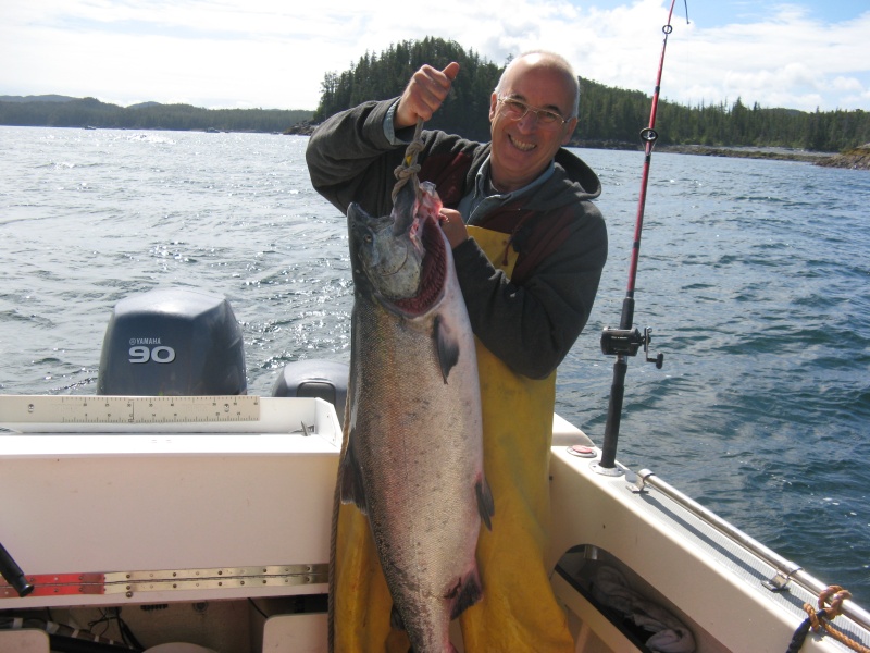 40 lbs Chinook at Arniston Pt at north end of Dundas island June 14 2010