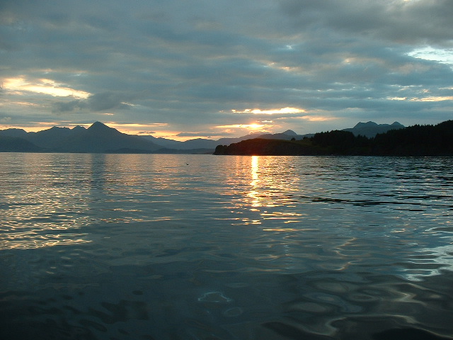 (416rigby) Sunset on Chiniak Bay, Kodiak