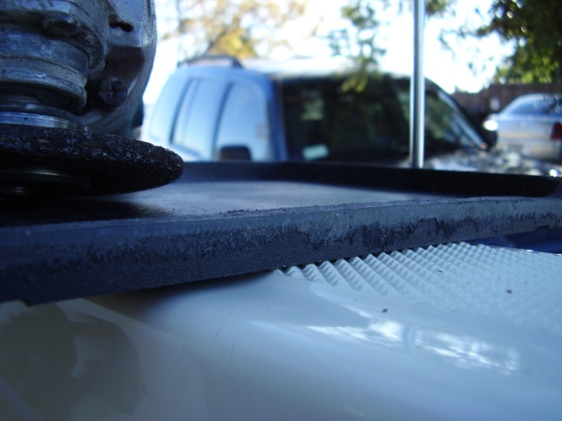#5 modifying the West Marine aft battery holder 1/4 inch taken from rear lip