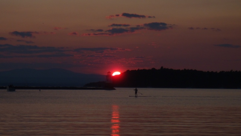 50.) Burlington harbor sunset