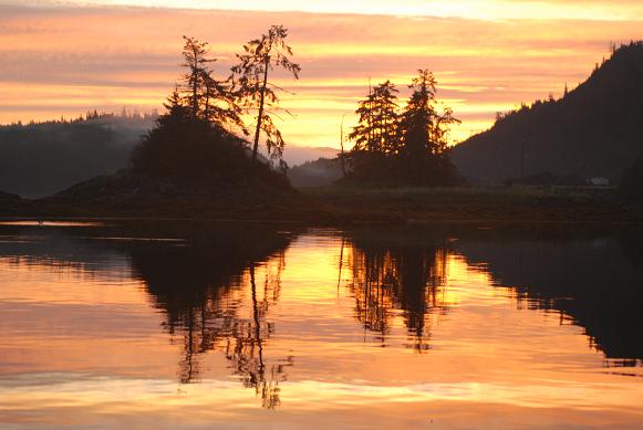 8-14-08      Sunset at Thorne Bay