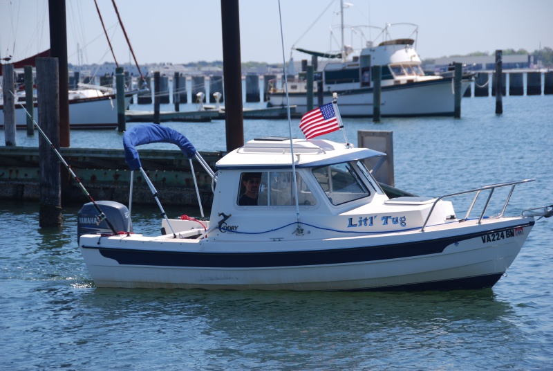 A beautiful sight of Litl'Tug  departing the marina entrance.