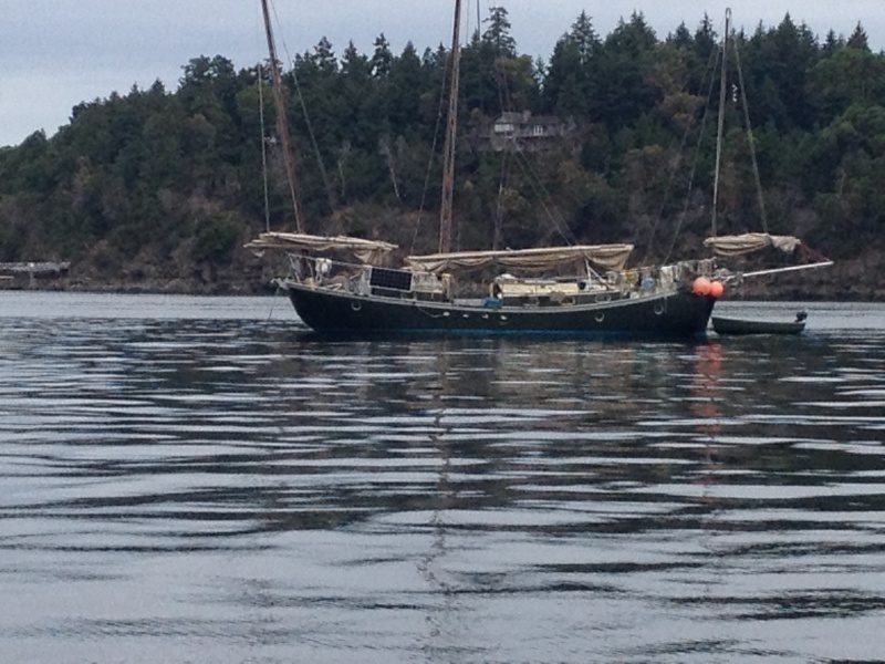 A buddy built a steel china cloud, here at Saturna