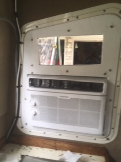 A/C installed, inside view