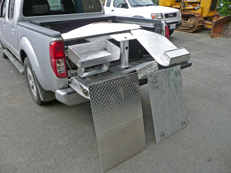 add-on-components
from lower left and clockwise
1/2 of the stern shelf - generator tray - top cabin shelf - (middle)radar stand - helm shelf - other half of stern shelf -(below radar)battery switch/acr plate