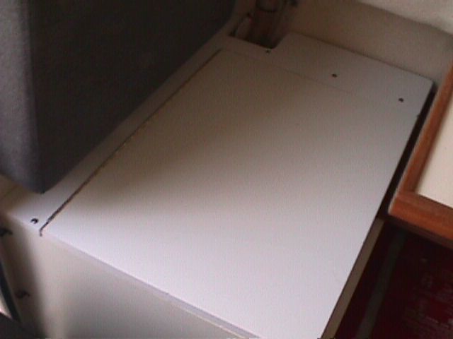 Aft dinette seat modification 1/3.
