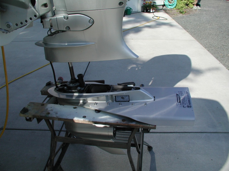 After removing the other six bolts, the lower unit will separate with a little persuasion from a pry bar.