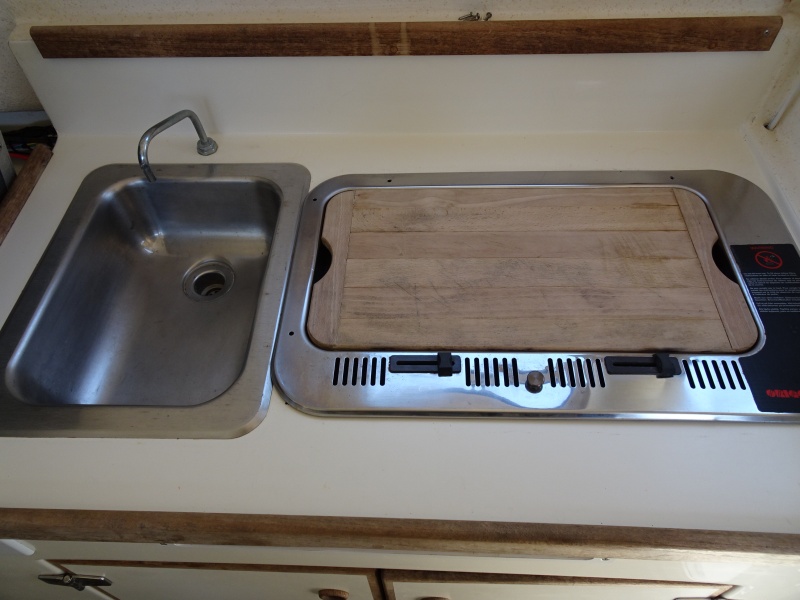Alcohol Stove, and sink