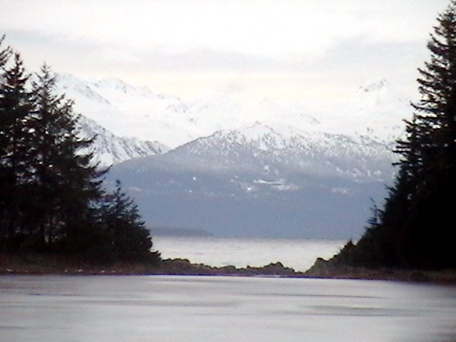 Amalga Harbor - view  from the road