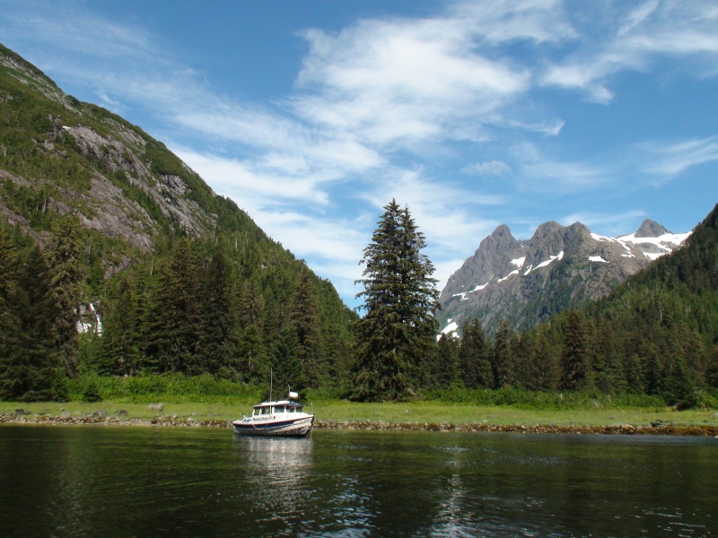 Anchorage at the head of Patterson Bay near the southern end of Baranof Island