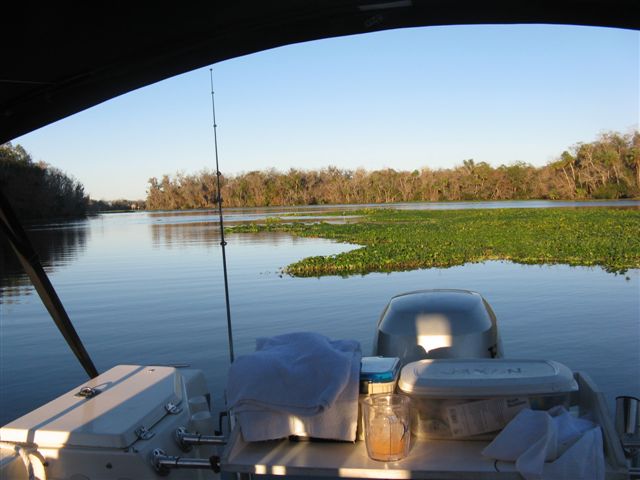 Anchorage for the night at the mouth of Cross Creek of Marjorie Kennan Rawlings fame