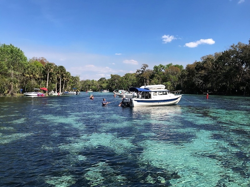 Anchoring in Silver Glen Springs