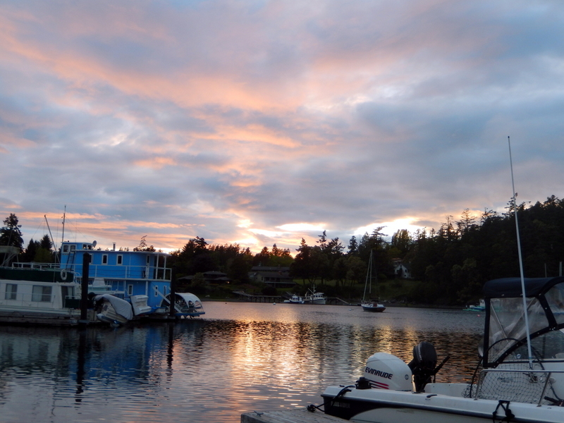 Another view of sunset in Friday Harbor marina