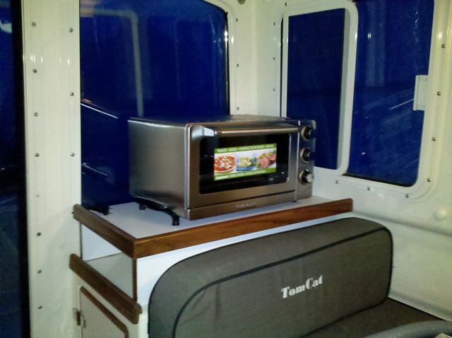 Appliance shelf and toaster convection oven.