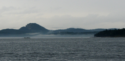 Approaching Prevost Harbor in the rain