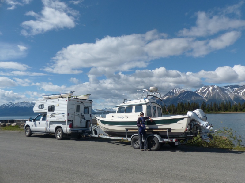 Arriving on the shores of Atlin Lake.