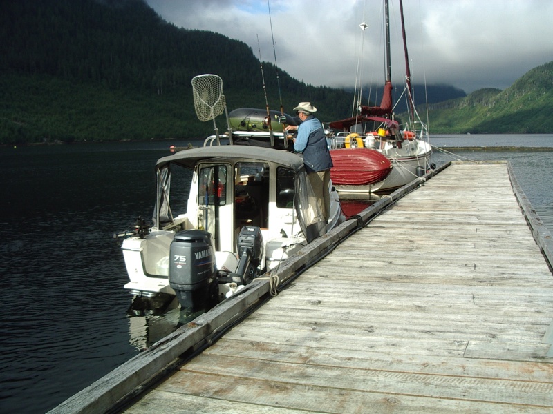at Ocean Falls marina