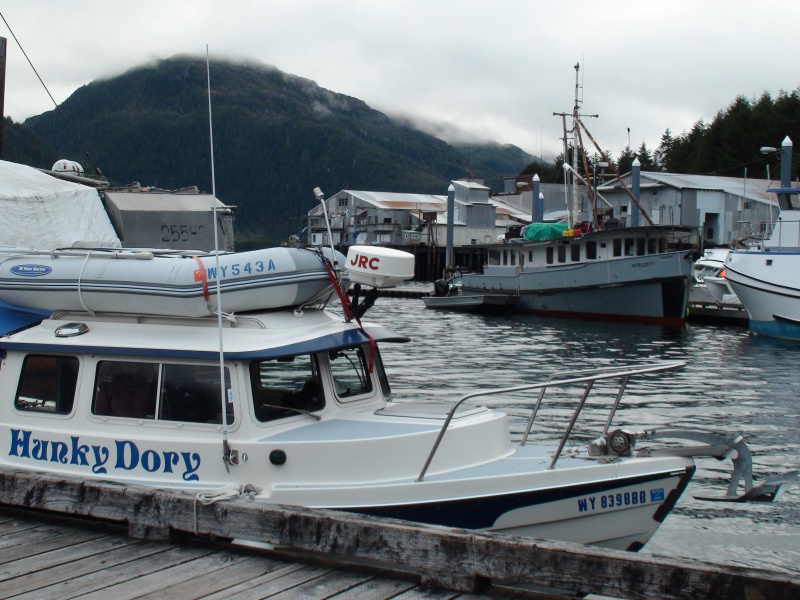 At the Pelican dock with Bushman Alaska, Brown family trawler in back  ground