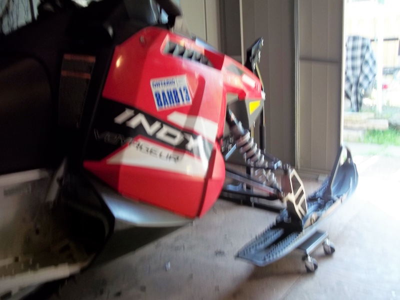August 27/2015
Took my sled off the front and back stands and put the sled on rollers.

 Sled sold ..Sept. 2015   I will walk to my ice hut..great exercise and better for you.