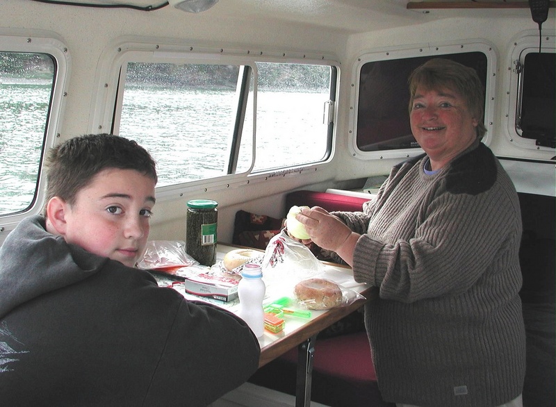 Austin and Patty in Cabin, 6-22-03