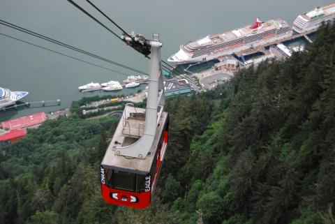 Back in Juneau, another ride on the Sky Tram
