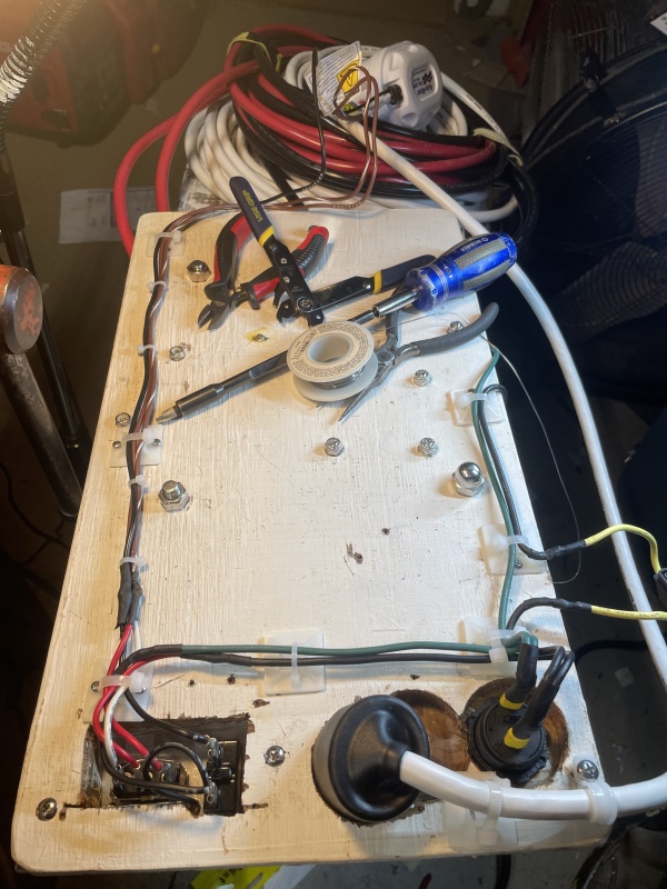 back view of the switch panel
