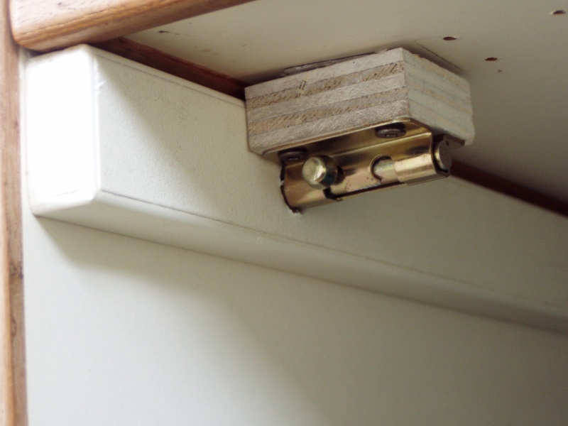 Barrel Bolt Secures Table in Down Position