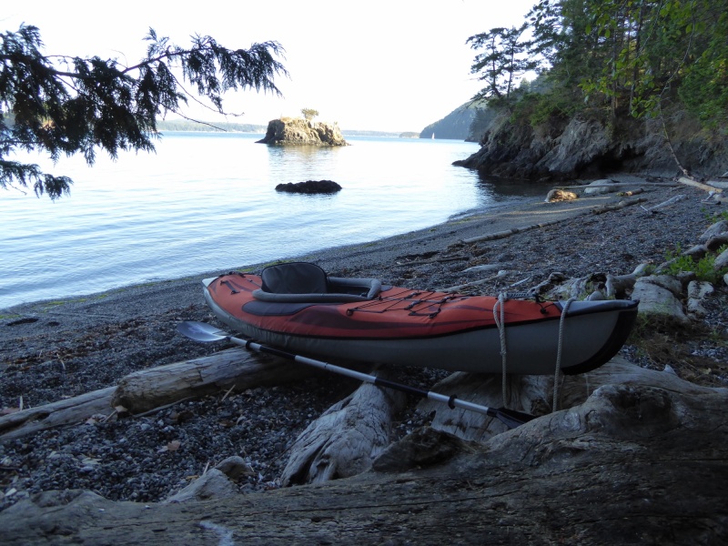 Beached the kayak to make a scramble up the small hill behind Elephant Rock