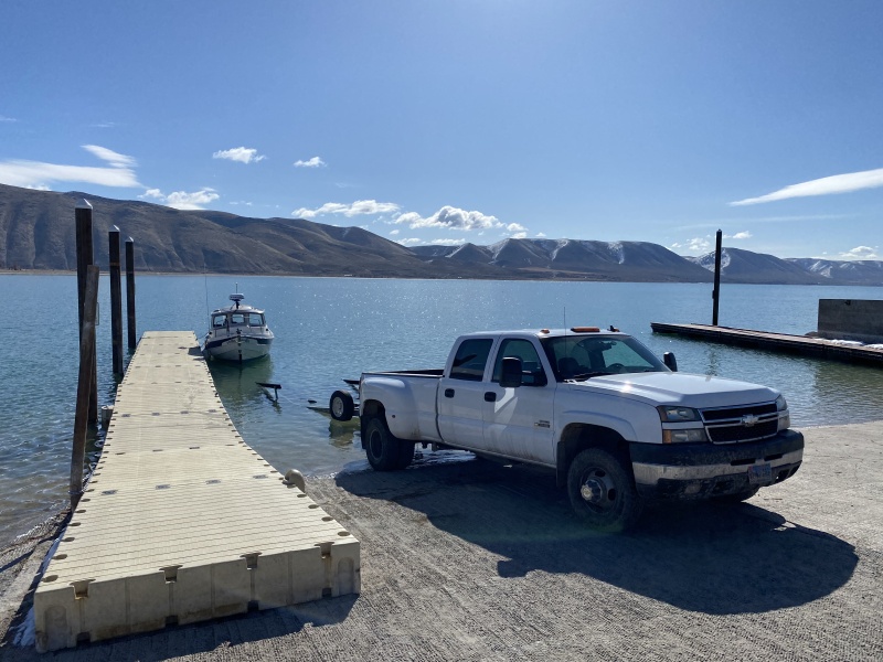 Bear Lake, Idaho North Beach launch.  Bear Lake is 15 miles from our home in a direct line & 6000 feet elevation.