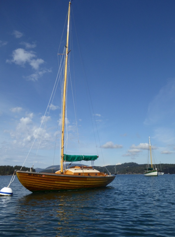 Beautiful wood sailboat