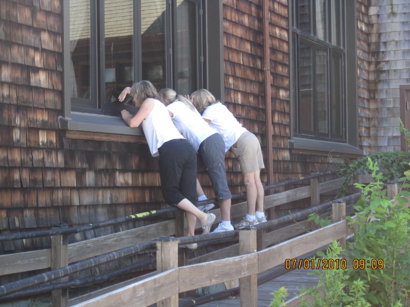 Becky, Jess and Ginny doing some window shopping in Dighton,Ma.
