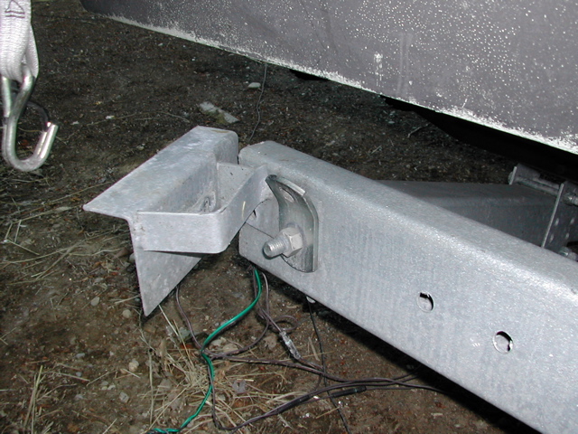 Bent trailer bracket