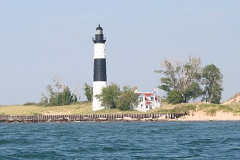 Big Sable Point and lighthouse; Lake Michigan, North of Ludington