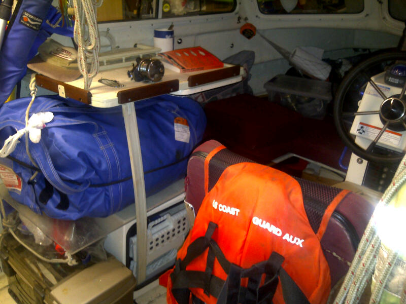 blue bag is Givens survival raft