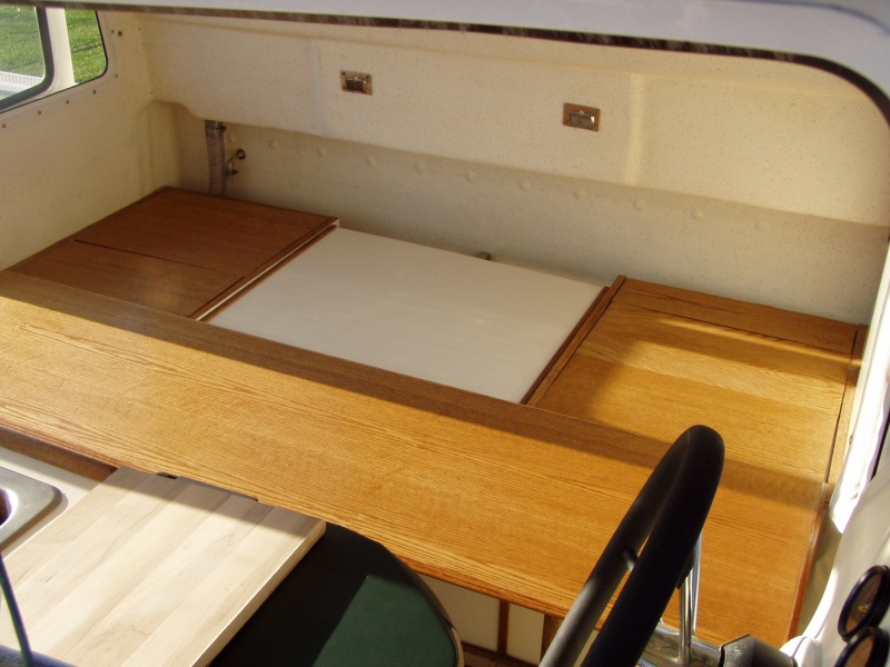 Boards in Place for Bed in Cabin (Note: Double Air Mattress Goes on Top)