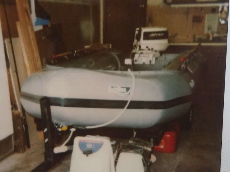Boat #2 (1991-1993): 1982 Achilles SR-132,  with 30 hp Johnson. Other power options were a late 60's 18hp Evinrude and a 1976 Johnson 15 (seen in foreground).