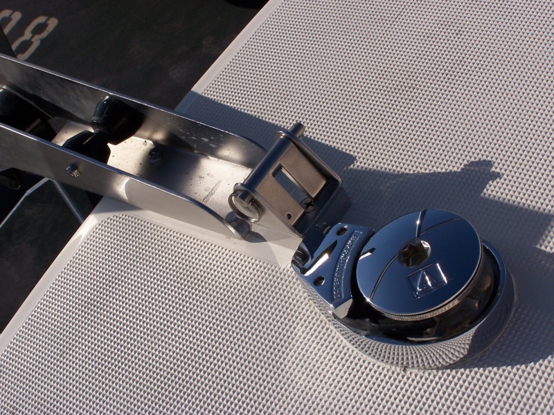 (Bob Cat) New anchor stop just fits.  Raised 1\" off deck
