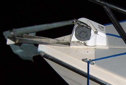 Breeze Windlass and Bruce Anchor still dirty from todays trip.