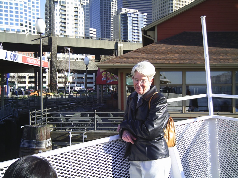 Brenda Byrd waiting on Mike with her Bailey's & coffee