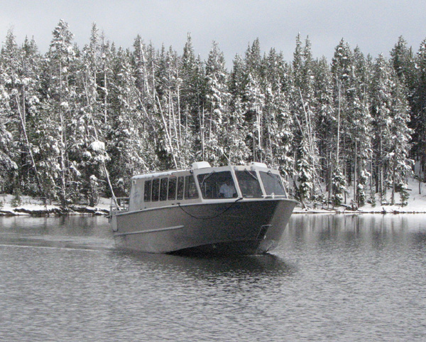 Bringing in a snowy Lake Queen