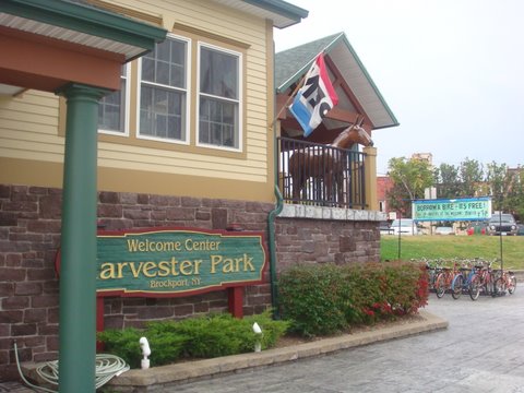 Brockport free bikes nice facilities, college town will dock up here next time