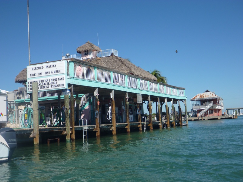 Burdines's Boot Key Harbor. Fuel, shop on the first floor and restaurant on the second floor The city of Marathon has a mooring field of 226 mooring balls they were all taken and had a waiting list