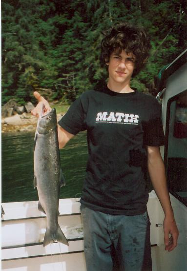 (C-Biscuit) Chris with salmon