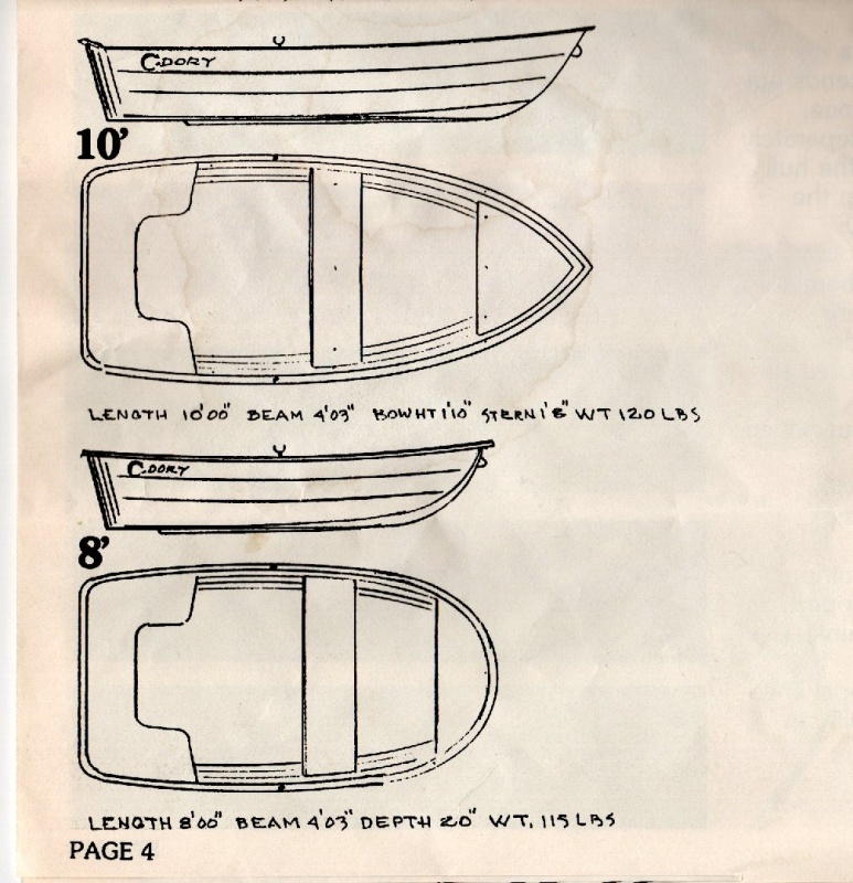C-Dory 10' & 8' Open Skiff Info 1989-1990