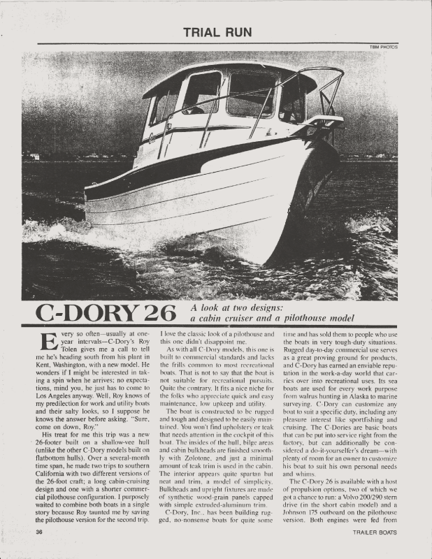 C Dory 26 Article Page 1
