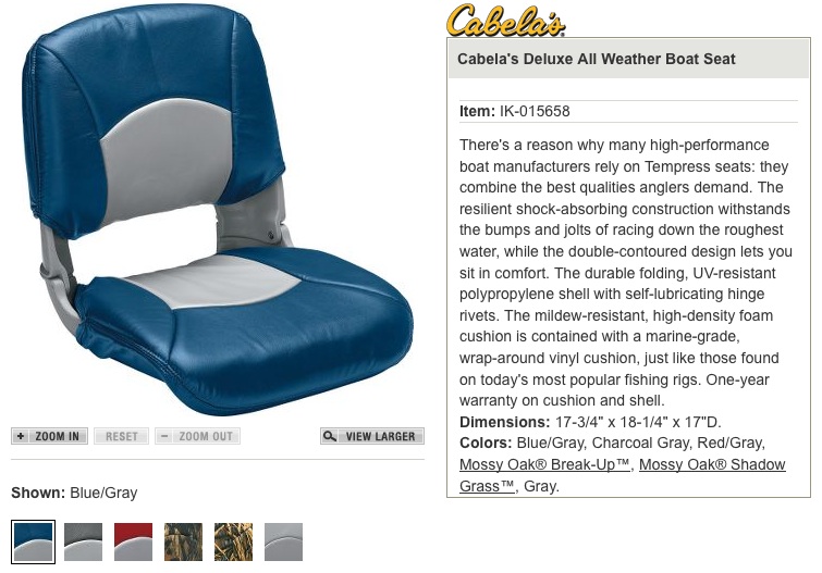Cabelas seat upgrade