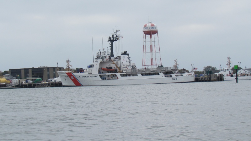 Cape May anchorage and the local coast Guard Base
