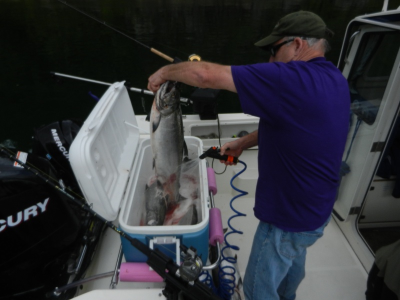 Captain Rick handling the fish